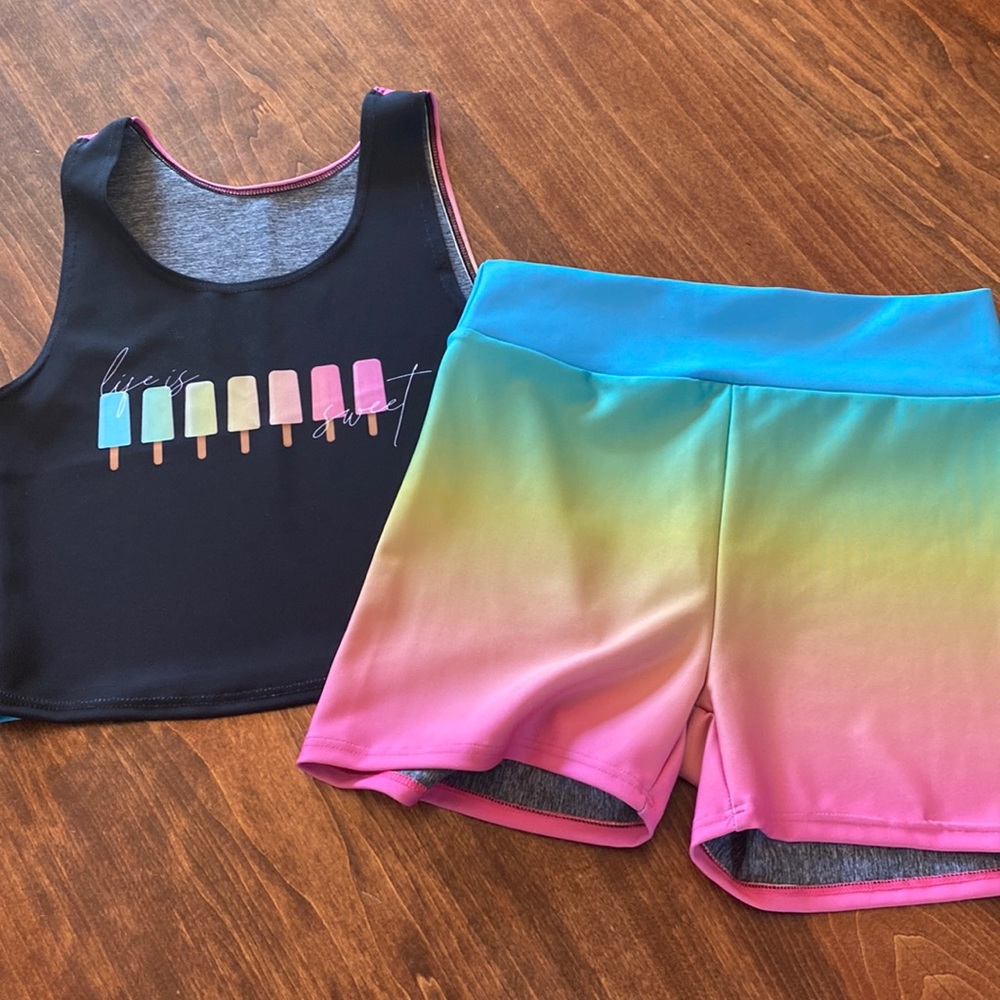 Sugar Lulu dance cheer rainbow set As